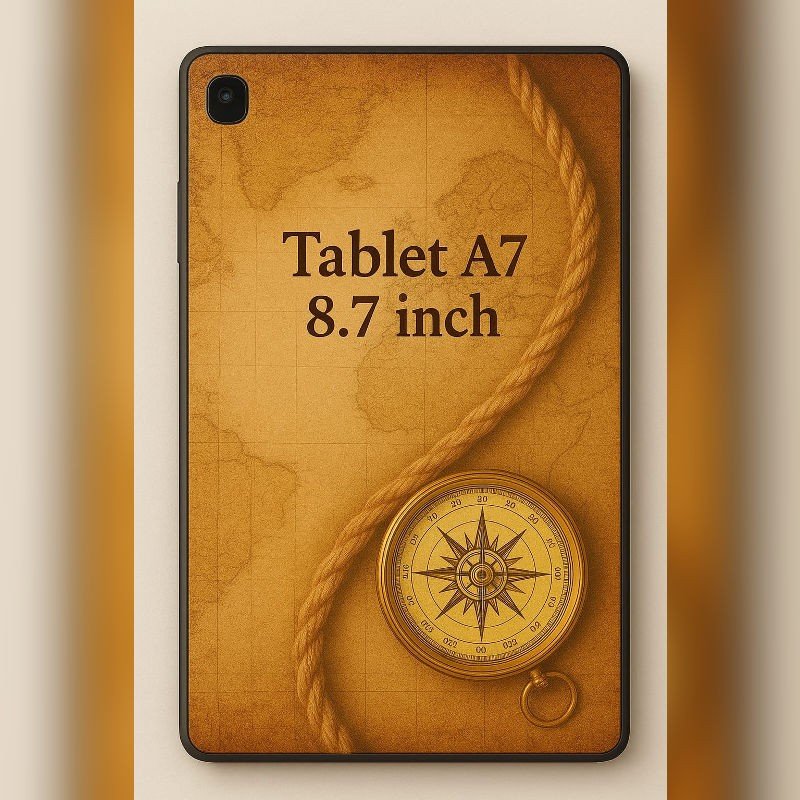 كفر حماية ايباد مع رسمة بوصلة - مناسب لـ Tab A7 8.7 inch