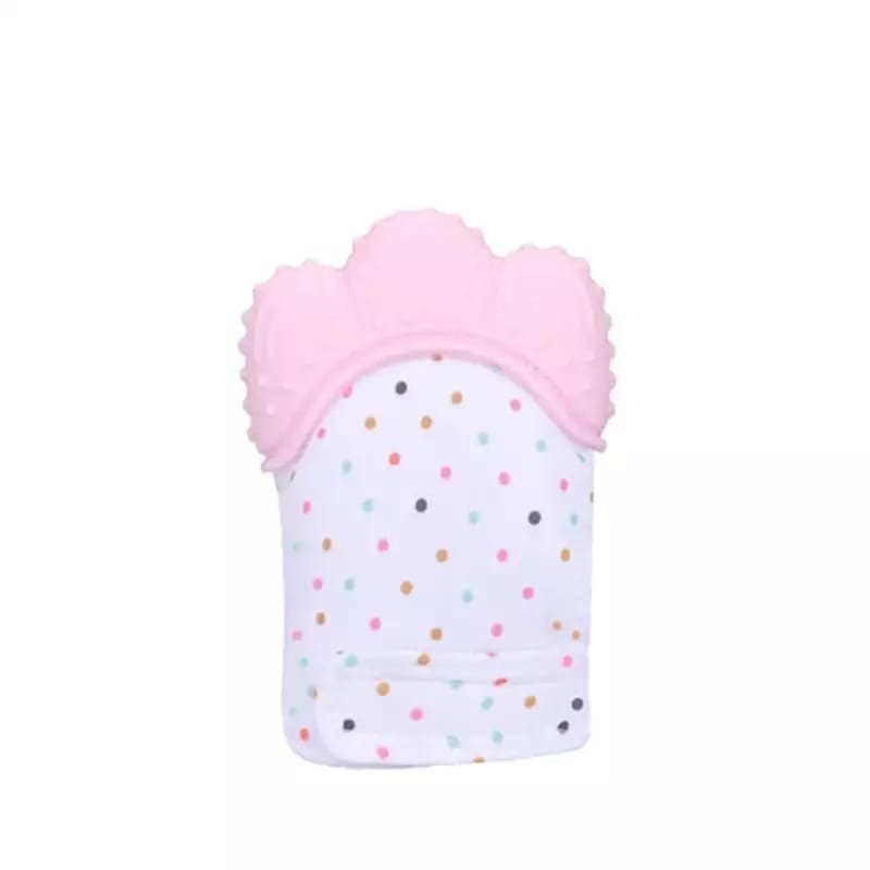 كفوف عضاضات اطفال زهري يد واحدة - Image 3