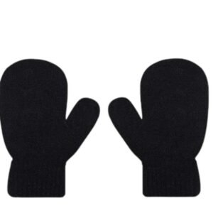 كفوف يد شتوية للأطفال - لون أسود - من سنتين ل 5 سنوات