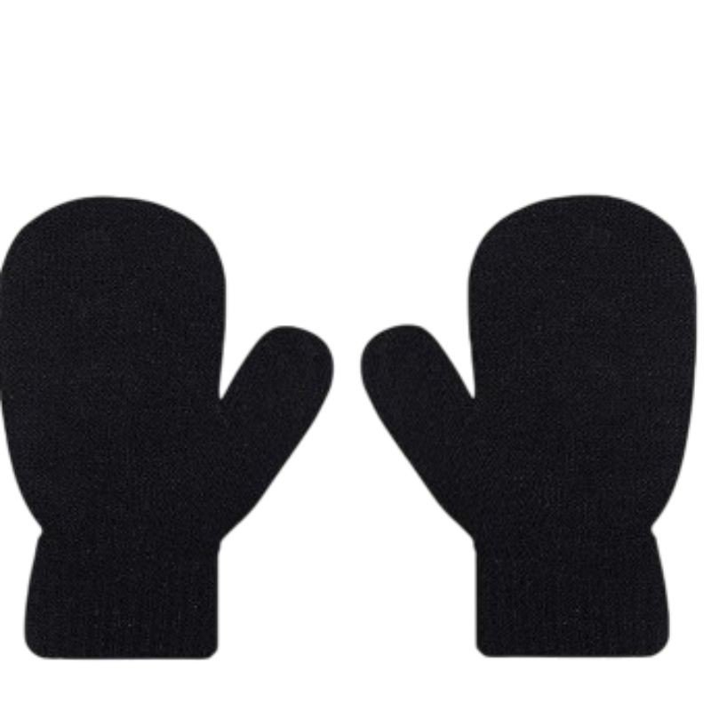 كفوف يد شتوية للأطفال - لون أسود - من سنتين ل 5 سنوات