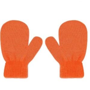 كفوف يد شتوية للأطفال - لون برتقالي - من سنتين ل 5 سنوات
