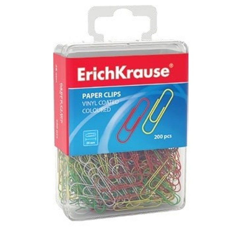 كلبسات ورق 28 ملم مكسوة ملون علبة فيها 200 كلبس