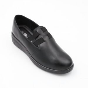 كندرة ستاتي جلد للنساء لون أسود