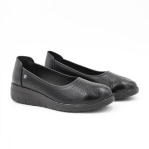 كندرة ستاتي جلد للنساء لون أسود