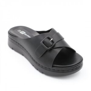 حفاية طبية ستاتية مريحة نعل مرتفع لون أسود