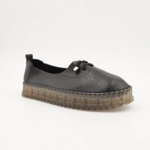 كندرة ستاتية مريحة نعل مرتفع لون أسود