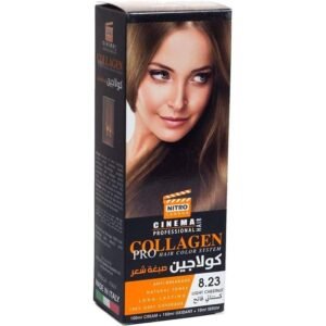 كولاجين صبغة الشعر لون كستنائي فاتح درجة 8.23 - COLLAGEN PRO HAIR COLOR SYSTEM