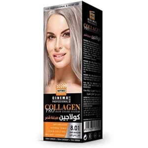 كولاجين صبغة شعر لون أشقر رمادي فاتح درجة 8.01 - COLLAGEN PRO HAIR COLOR SYSTEM