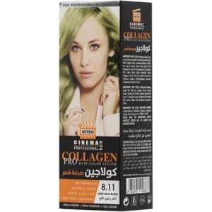 كولاجين صبغة شعر لون أشقر زيتوني فاتح 8.11 - COLLAGEN PRO HAIR COLOR SYSTEM