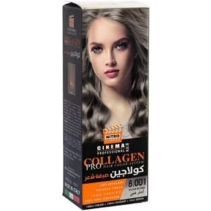 كولاجين صبغة شعر لون أشقر فضي درجة 8.001 - COLLAGEN PRO HAIR COLOR SYSTEM