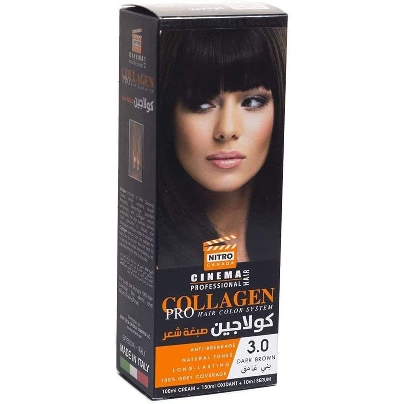 كولاجين صبغة شعر لون بني غامق درجة 3.0 - COLLAGEN PRO HAIR COLOR SYSTEM