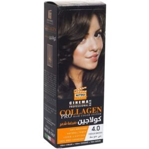 كولاجين صبغة شعر لون بني متوسط درجة 4.0 - COLLAGEN PRO HAIR COLOR SYSTEM