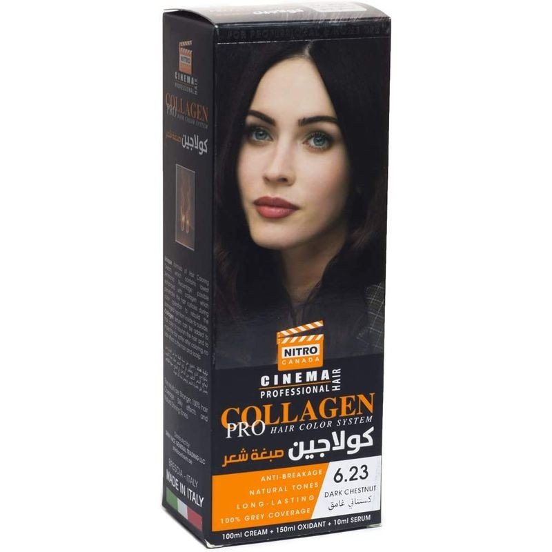 كولاجين صبغة شعر لون كستنائي غامق درجة 6.23 - COLLAGEN PRO HAIR COLOR SYSTEM