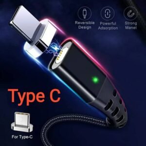 كيبل type C  مغناطيس لشحن الهاتف ونقل البيانات