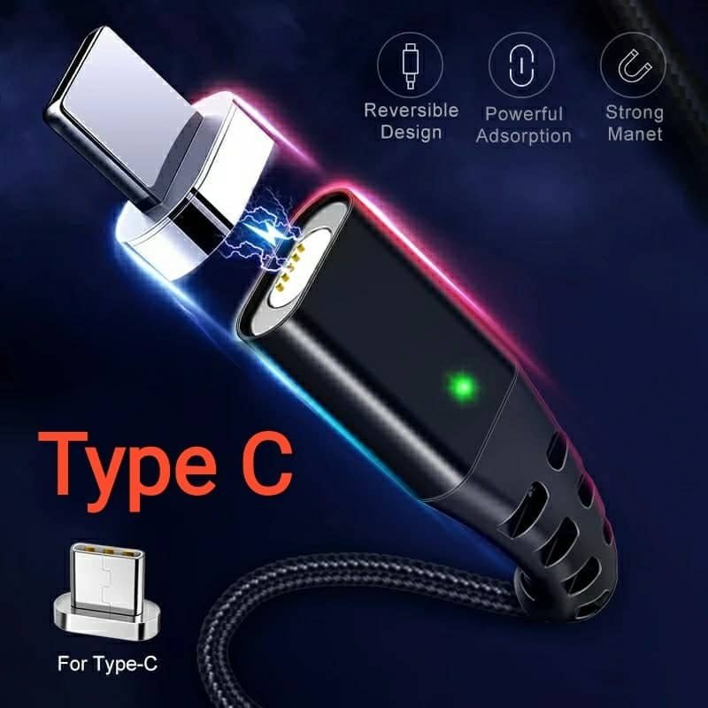 كيبل type C  مغناطيس لشحن الهاتف ونقل البيانات