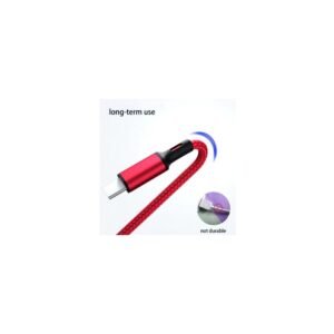 كيبل شحن USB 3 في 1 مدخل Type C - طول 1.3 متر - سلك متين وقوي - سهولة شحن أكثر من جوال في ذات الوقت