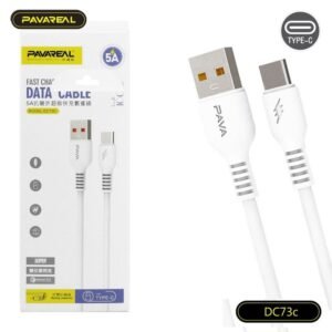 كيبل شحن منفذ تايب سي ويو اس بي لون أبيض-Pavareal Type C Fast Charging Data Cable