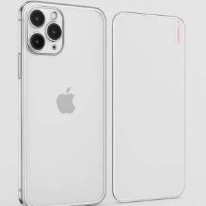 لزقة شاشة مع ظهر لايفون IP 11 Pro Max - لون فضي