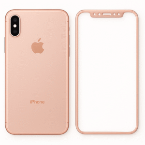 لزقة شاشة مع ظهر لايفون X/XS - لون Rose Gold