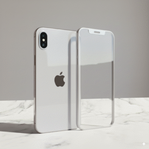 لزقة شاشة مع ظهر لايفون XR - لون فضي