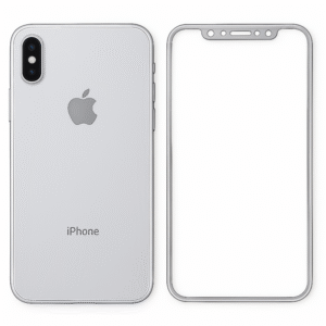 لزقة شاشة مع ظهر لايفون XS Max - لون فضي