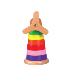 لعبة أحجية خشبية برج هانوي لتنشيط العقل - 6 حلقات