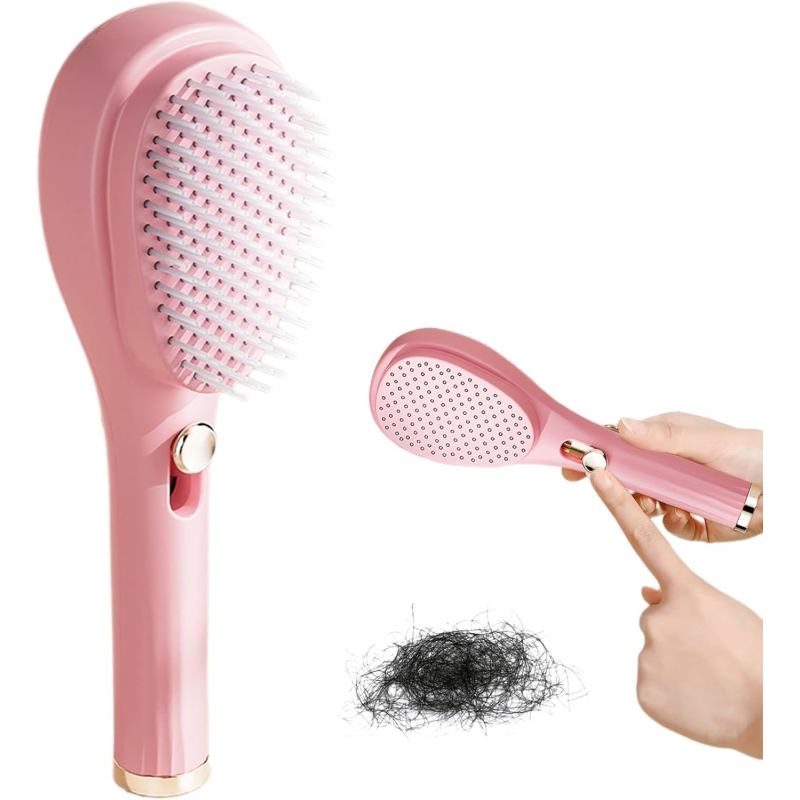 فرشاة شعر سحرية متعددة الوظائف لون زهري