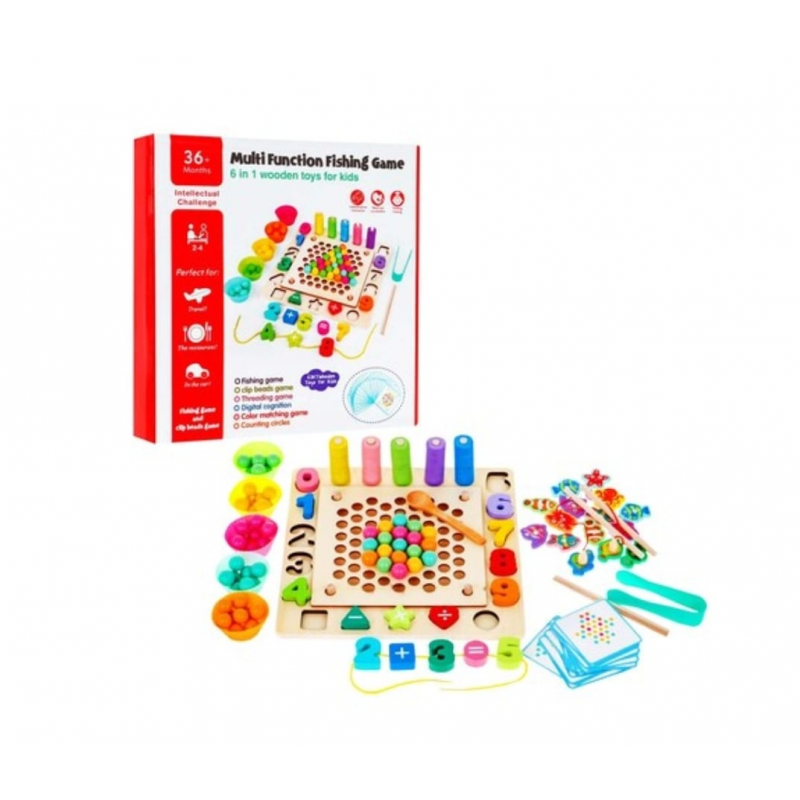 لعبة تعليمية 36 قطعة خشبية