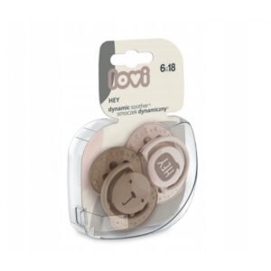 لهاية سيليكون عدد 2 لون بيج وزهري لعمر 6 - 18 شهر