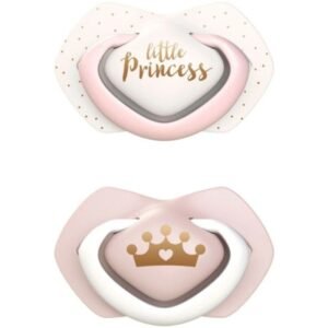 لهاية سيليكون من 0 إلى 6 أشهر قطعتان لون أبيض وزهري من كانبول