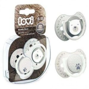 لهاية سيليكون من 6 إلى 18 شهر قطعتان لون أبيض وزهري من كانبول