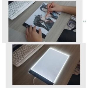 لوحة نسخ الرسم مع إضاءة LED- آمنة تماما على العين مع 3 مستويات إضاءة- تعمل بمنفذ USB خفيفة الوزن ورقيقة مقاس A4