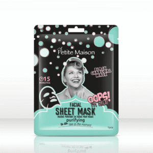 Petite Maison Facial Sheet Mask 25ml Purifying - Black Charcoal - ماسك ورقي للوجه بالفحم من بوتيت ميزون حجم 25 مل
