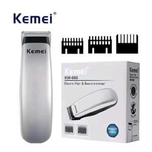 ماكينة حلاقة رجالية احترافية حجم صغير- ماركة Kemei 666 تعمل بالبطارية