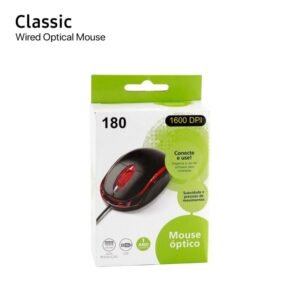 ماوس ضوئي سلكي كلاسيكي مزود بإضاءة LED.