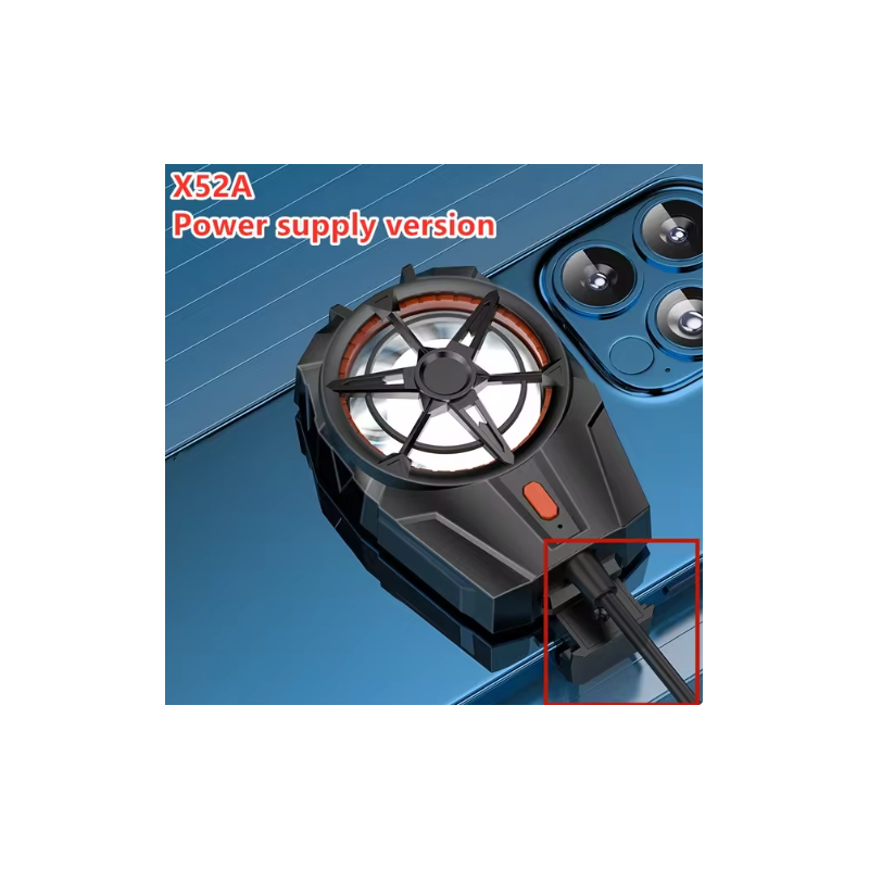 مروحة X52 مبرد هاتف شحن مع أضواء 3سرعات