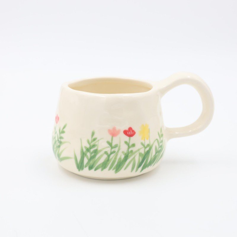 مج هاند ميد حجم كبير مع صحن