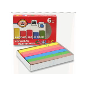 مجموعة من 6 طباشير مدرسية مربعة ملونة بأبعاد 12×12×100 ملم
