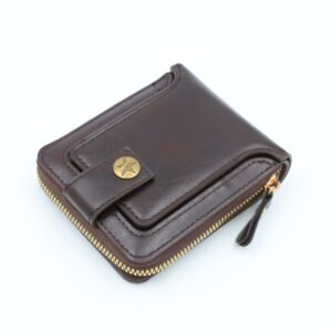 محفظة جلد للرجال لون بني11*10 سم