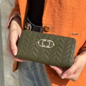 محفظة ستاتية - جزدان لون أخضر