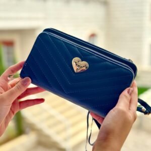 محفظة ستاتية - جزدان لون أزرق