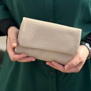 محفظة ستاتية - جزدان لون بيج