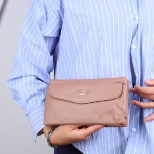 محفظة ستاتية لون نهدي