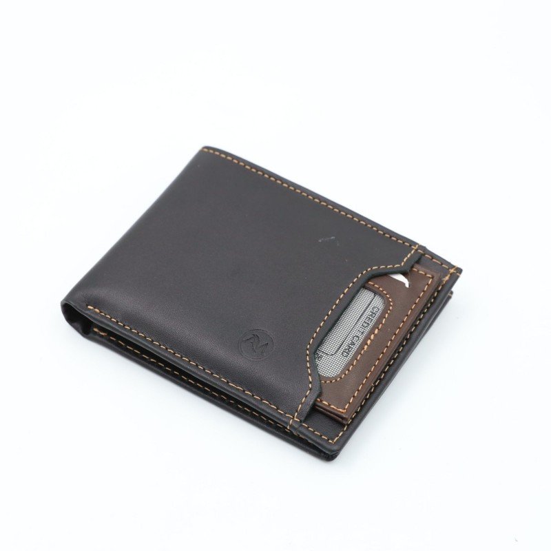 محفظة شخصية جلد للرجال لون أسود - Image 2
