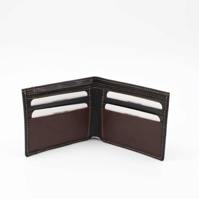 محفظة شخصية جلد للرجال لون أسود - Image 4