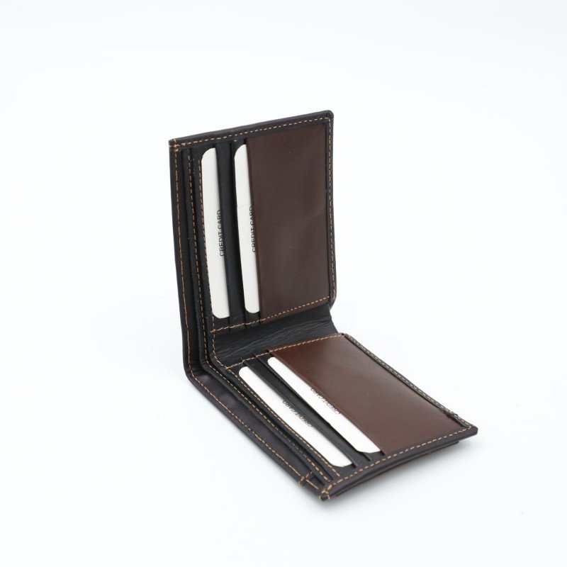 محفظة شخصية جلد للرجال لون أسود - Image 5