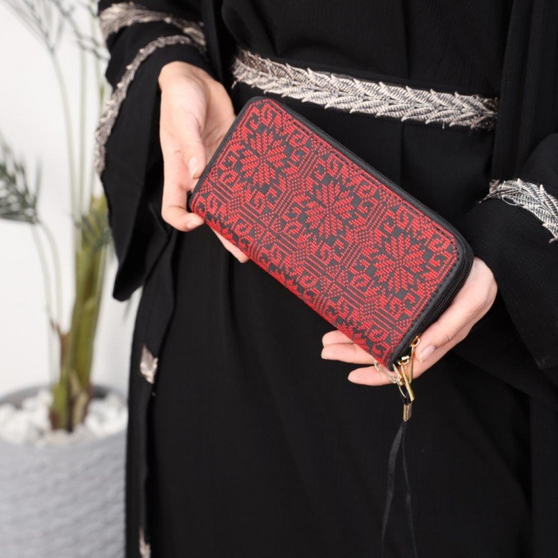 محفظة مطرز ستاتي سحاب - Image 3