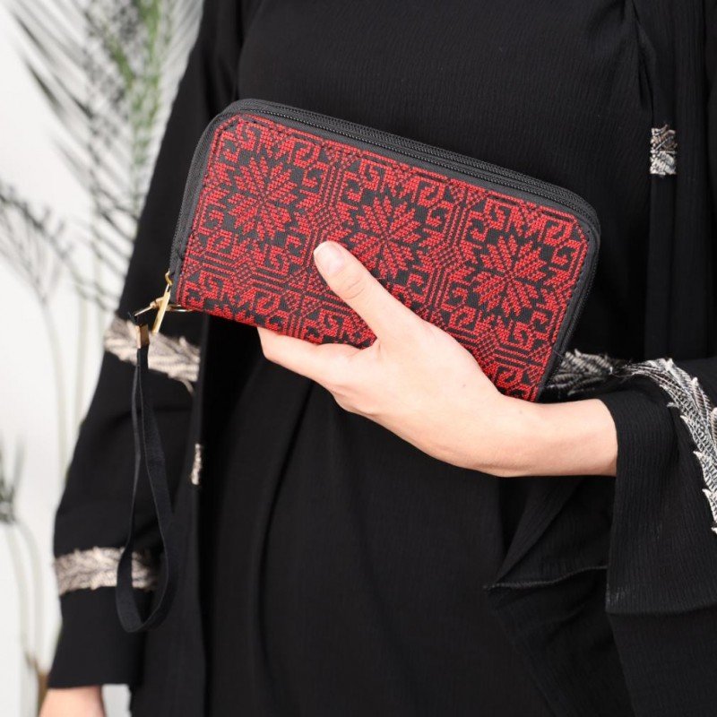 محفظة مطرز ستاتي سحاب - Image 5