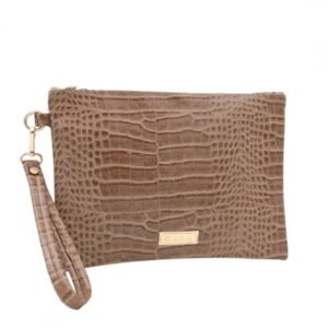 محفظة وجزدان نسائي ماركة GAIA جلد لون بيج