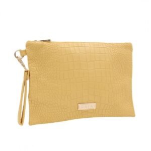 محفظة وجزدان نسائي ماركة GAIA جلد لون كموني